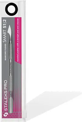 Produktbild von Staleks PS-51/2 SMART 51 rechteckiger Nagelhautschieber mit geradem Ende