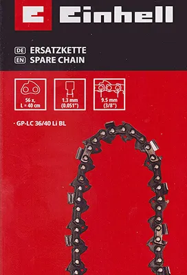 Produktbild von Einhell Sägekette 40 cm, 3/8", 56 TG, 1,3 mm GP-LC 36/40 Li