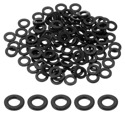 Productafbeelding van 120 ringen, M5 x 10 x 1,5 mm, behuizingsringen van roestvrij staal 304, zwart