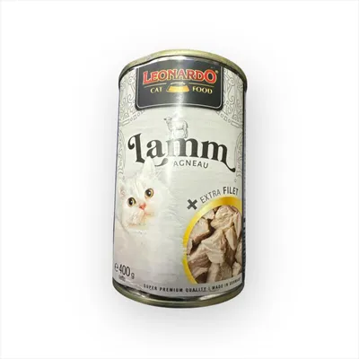 Produktbild von Leonardo Cat Food LEONARDO Lamm + extra Filet, Adult, Lamm, 400 g, Ohne Soja, Ohne künstliche Farbstoffe