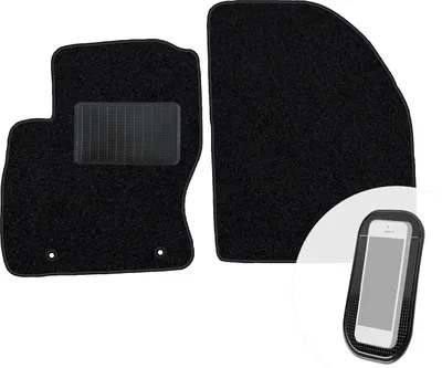 Produktbild von moto-MOLTICO Vorne Fußmatten Auto Velours Autoteppiche Schwarz Automatten Set 2-teilig passend für Ford Focus II 2004-2010