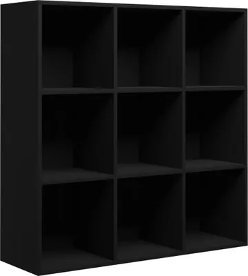 Zdjęcie produktu dla Regał na książki, czarny 98x29x97,5 cm, materiał drewnopochodny