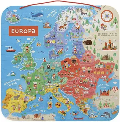 Zdjęcie produktu dla Magnetisches Land-Puzzle "Europa" Deutsche
