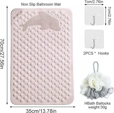 Produktbild von Famanu Duschmatte Antirutschmatte - Badezimmeraccessoire 35 x 70 cm