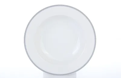 Produktbild von Thun 1794 Opal, tiefer Teller, 22 cm, tschechisches Porzellan, Spitze, grau Thun