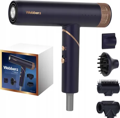 Immagine prodotto di STELLA WEBBER Asciugacapelli 4-in-1 2000W con IONIZZAZIONE E REGOLAZIONE