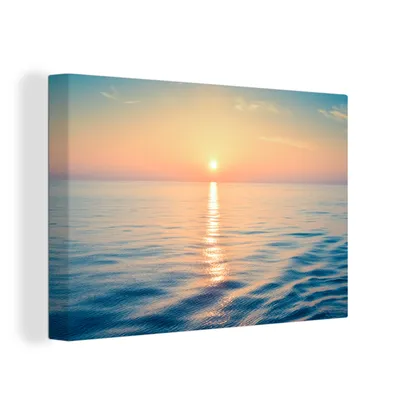 Zdjęcie produktu dla OneMillionCanvasses® - Obraz na płótnie - 150x100 cm, Słońce - Morze - Kolory, Dekoracja ścienna z grafiką ścienną