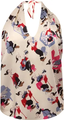 Produktbild von 5475AP foulard top donna MOSCHINO woman silk top