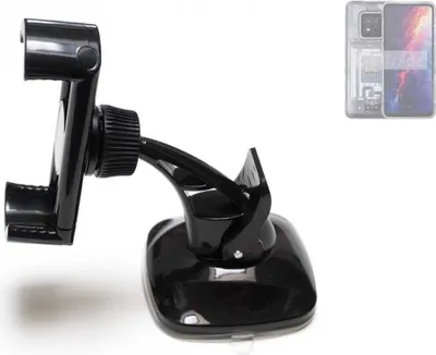 Produktbild von K-S-Trade kompakte Handy-Halterung Windschutzscheibe kompatibel mit AGM X6 Armaturenbrett schwarz Autohalterung KFZ Halter Scheiben-Halterung schwarz