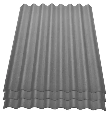 Produktbild von Onduline Easyline Dachplatte Wandplatte Bitumenwellplatten Wellplatte 3x0,76m² - grau