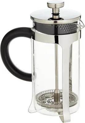 Produktbild von Glaskaffeemaschine mit Schüssel French Press 400 ml – Edelstahl – mikrowellengeeignet – Tee/Kaffee