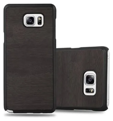 Immagine prodotto di Cadorabo cover per Samsung Galaxy NOTE 5 cover protettiva in nero custodia rigida look legno cellulare cover