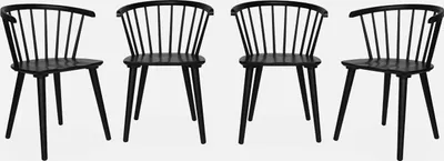 Immagine prodotto di Set di 4 sedie in legno, Nero