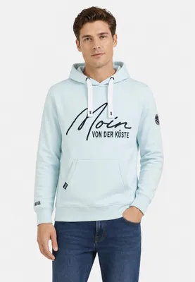 Produktbild von EIGHT 2 NINE Hoodie Küstenmotiv Stickerei Kapuze Rippbündchen Größe: XL