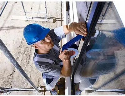 Immagine prodotto di Nastro tesa PRO Plastering, per intonaco, per facciate, adesivo, blu, UV, 38 mm, L-25 m