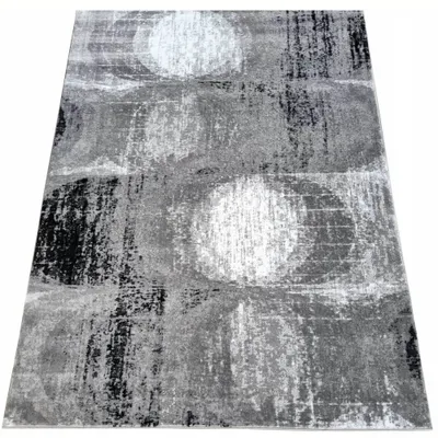 Image de Tapis abstrait 120x170 cm DEMIAN - gris / blanc / noir