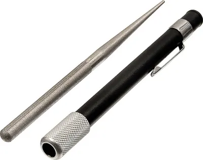 Produktbild von Diamantschärfer in Stiftform, schwarz, mit Aluminium Gehäuse, 12 cm Grifflänge, 35 g