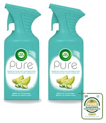 Obrázok produktu pre 2 ks osviežovača vzduchu Air Wick Pure – aróma melónu a uhorky – 250 ml – balenie
