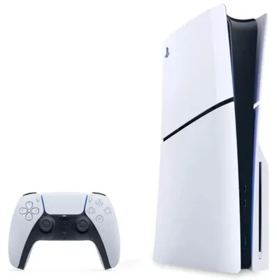 Produktbild von Sony PlayStation 5 Slim Blu-Ray 1TB weiße Konsole