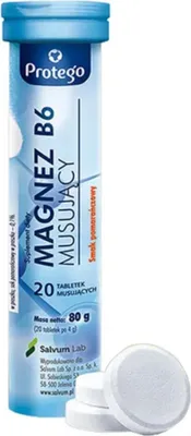 Productafbeelding van Protego Magnesium B6, bruistabletten, 20 tabletten met sinaarssmaak