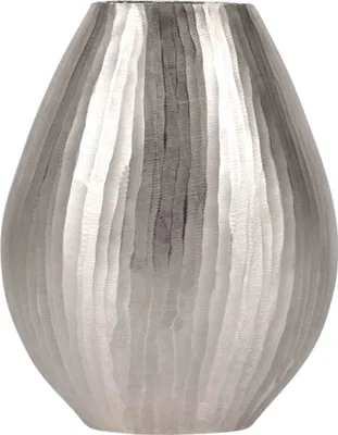 Produktbild von Rasteli Vase Aluminium Oval Silber L 36 B 19,5 cm H 47 cm