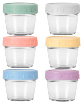 Produktbild von Lebensmitteldosen luftdicht - 6 Stück 120ml - Glas Vorratsbehälter - BPA-frei - Lebensmittelaufbewahrungsset - Gefrierbehälter - Aufbewahrungsgläser