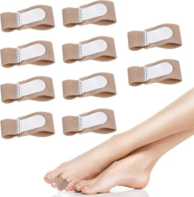 Produktbild von 10 Stücke Hammerzehen Zeh Schiene Bandage Hammerzehen Zehenbandage Toe Splints für Hammerzeh, Zeh Gebrochen Zehenkissen