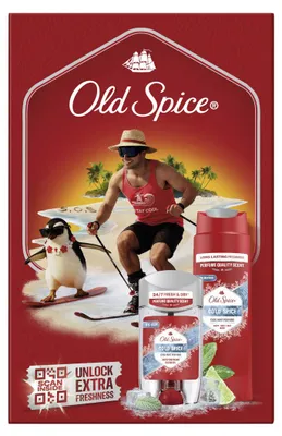 Zdjęcie produktu dla Zestaw prezentowy Old Spice Cold Spice: dezodorant w sztyfcie 50 ml i żel pod prysznic 250 ml