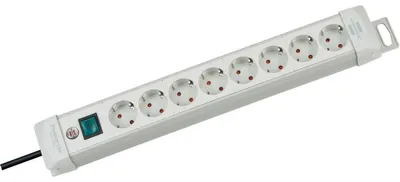 Produktbild von Brennenstuhl Premium-Line Steckdosenleiste 8-fach lichtgrau 3m H05VV-F 3G1,5, 1955580100
