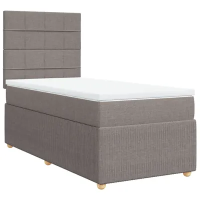 Produktbild von Boxspringbett mit Matratze Taupe 90x200 cm Stoff