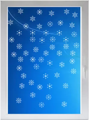 Produktbild von INDIGOS UG - Wohnzimmer Eiskristalle Schnee - Farbe: weiss - 60x40 cm - Sichtschutzfolie - Fensterfolie - Glasdekorfolie - für die Küche, Wohnzimmer Eiskristalle Schnee ans Fenster