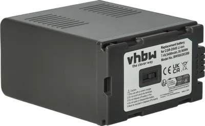 Produktbild von vhbw Akku kompatibel mit Panasonic NV-DS30EG, NV-DS30A, NV-DS33, NV-DS37, NV-DS35, NV-DS55, NV-DS38, NV-DS50A Kamera (5400 mAh, 7,4 V, Li-Ion)