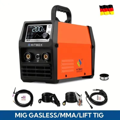 Image de Lasmachine – 3-en-1 : MIG, TIG et MMA – Ne nécessite pas de gaz – Écran numérique – 200 ampères