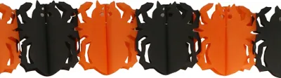 Produktbild von Halloween-Girlande Spinnen schwarz/orange - Einheitsgröße