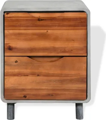 Obrázok produktu pre vidaXL Nočný stolík z betónového masívneho dreva akácie 40x30x50 cm
