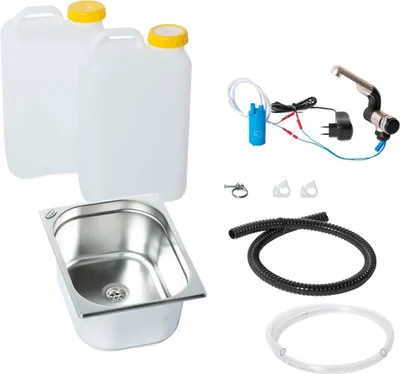 Immagine prodotto di 230V Kit cucina camper lavello 325x265x150mm Barwig cromo 19 litri Vito Transit