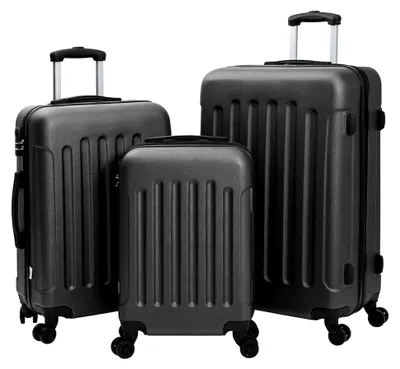 Produktbild von Kofferset 3-teilig Dunkelgrau 50 x 31 x 78 cm ABS Kunststoff, 10,15 kg