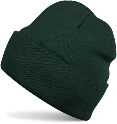 Produktbild von styleBREAKER Uni Beanie Mütze einfarbig | Klassische Feinstrick Winter Strickmütze mit breitem Umschlag | Elastische Beanie in vielen Farben für Damen und Herren