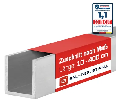 Produktbild von GAL-INDUSTRIAL | Aluminium U-PROFIL - 15x15x15x2mm - 10cm - Zuschnitt nach Maß