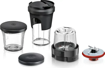Produktbild von Bosch Multi-Zerkleinerer-Set MUZS68TM, 5-in-1, Mixen, Mahlen, Hacken, Aufbewahre