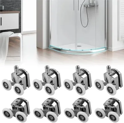 Produktbild von 8 Stück 23 mm Aluminiumlegierung Duschtürrollen für Glasschiebetüren