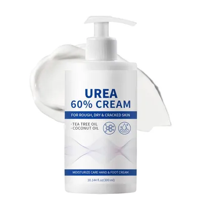 Produktbild von Urea Creme 60 Prozent 300g, 60% Urea Fusscreme gegen Sehr Trockene Füsse Hornhaut, Feuchtigkeitsspendende Hornhautentferner Creme, Fußcreme