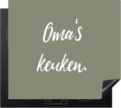 Produktbild von KitchenYeah© Herdabdeckplatte Zitate - Sprichwörter - Großmutters Küche - Küche , 57x51cm, Küche Deko, Glaskeramikkochfeld Herdabdeckung, Abdeckplatte fùr Kochfeld