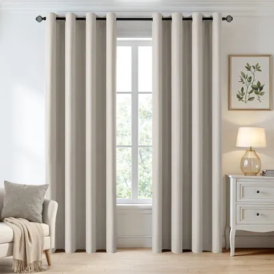 Produktbild von Verdunklungsvorhänge Naturfarbe 2er Set 245 cm lang