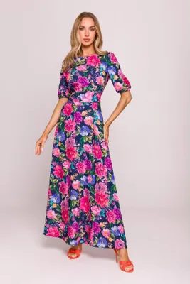 Produktbild von Made of Emotion Maxikleid für Frauen Gahevere II. M858 pink-navy L