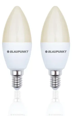 Produktbild von Blaupunkt Glühbirne e14 - Led Lampe Kerzenform - Matt, 10W (entspricht 80W, 100W) - 820 Lumen - 2700K Warmweiß - Nicht‑Dimmbar - 2er Set