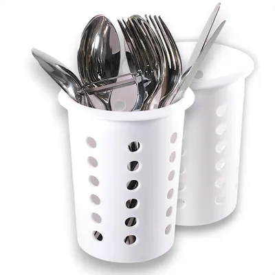 Produktbild von Omgoods – Set aus 2 stapelbaren Besteckbehältern aus Kunststoff