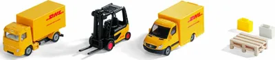 Zdjęcie produktu dla Siku 6335, Zestaw logistyczny, DHL Logistics, 3 lat(a), Plastik, Metal, Wielobarwny