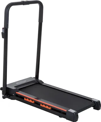 Image de HOMCOM Tapis de course électrique de marche, tapis de marche, 370 W, pliable, télécommande, écran LCD, vitesse 1-6 Km/h, acier, noir