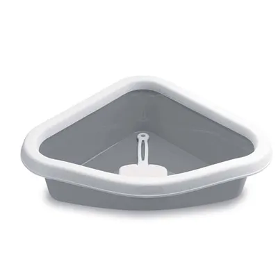 Imagen del producto de Arenero para gatos CATHY, esquina, gris, marca Zolux